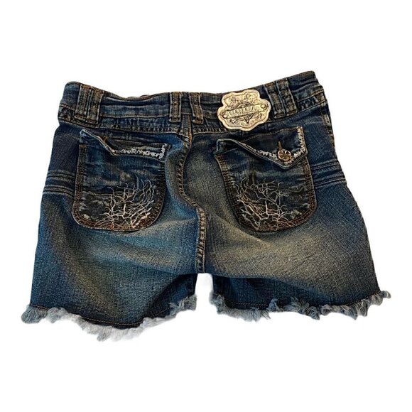 Virtual Sensuality Womens Blue Denim Shorts Sz 28W - Picture 2 of 9